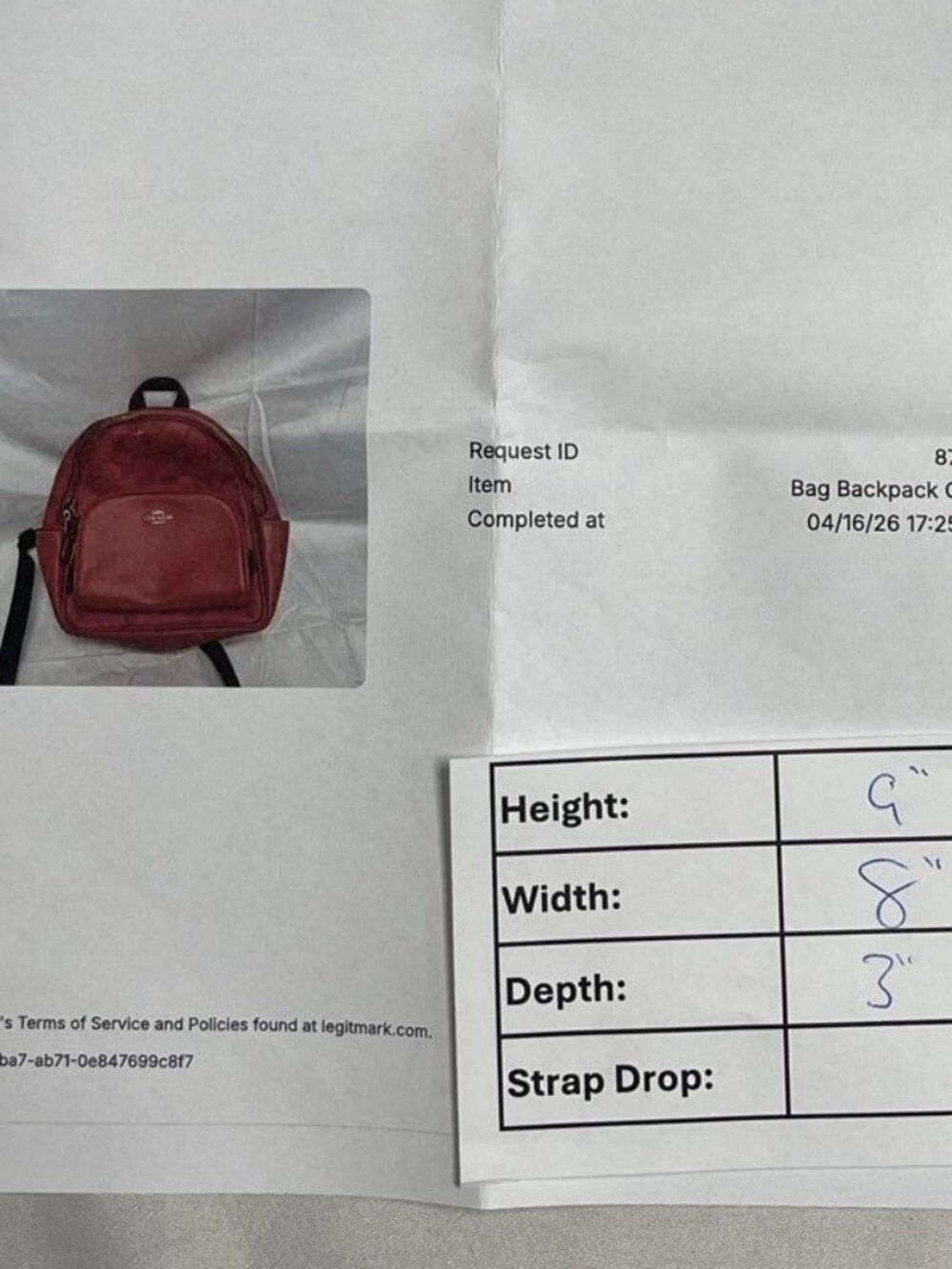 Coach Jordyn Signature Monogram Red with Gold Hardware Mini Backpack - Picture 8 of 8